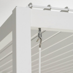 Pergola autoportante en alu blanc avec lames orientable 3x3m Ombrea
