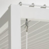 Pergola autoportante en alu blanc avec lames orientable 3x3m Ombrea