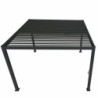 Pergola autoportante en alu gris avec lames orientable 3x3m Ombrea