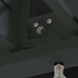 Pergola autoportante en alu gris avec lames orientable 3x3m Ombrea