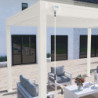Pergola autoportante en alu blanc avec lames orientable 3x4m Ombrea