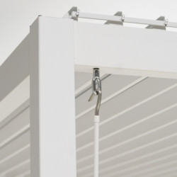 Pergola autoportante en alu blanc avec lames orientable 3x4m Ombrea
