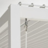 Pergola autoportante en alu blanc avec lames orientable 3x4m Ombrea