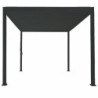 Pergola autoportante en alu gris avec lames orientable 3x4m Ombrea