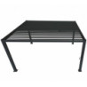 Pergola autoportante en alu gris avec lames orientable 3x4m Ombrea