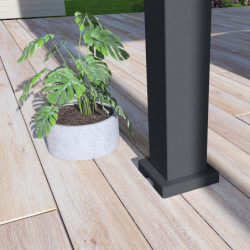 Pergola autoportante en alu gris avec lames orientable 3x4m Ombrea