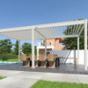 Pergola autoportante en alu blanc avec lames orientable 3x6m Ombrea