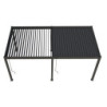 Pergola autoportante en alu gris avec lames orientable 3x6m Ombrea