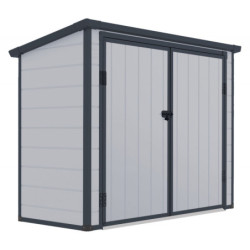 Armoire de jardin en résine gris structure en acier 1.79m² JOBU