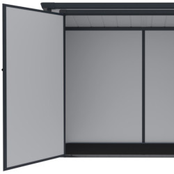 Armoire de jardin en résine gris structure en acier 1.79m² JOBU