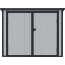 Armoire de jardin en résine gris structure en acier 1.79m² JOBU