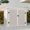 Armoire de jardin en résine beige structure en acier 1.79m² JOBU