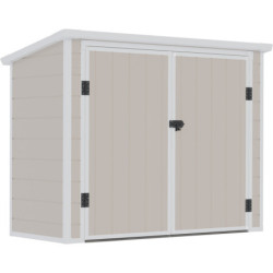 Armoire de jardin en résine beige structure en acier 1.79m² JOBU