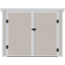 Armoire de jardin en résine beige structure en acier 1.79m² JOBU