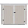Armoire de jardin en résine beige structure en acier 1.79m² JOBU