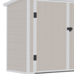 Armoire de jardin en résine beige structure en acier 1.79m² JOBU