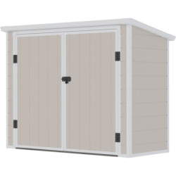 Armoire de jardin en résine beige structure en acier 1.79m² JOBU
