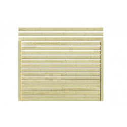 Paroi de fond en bois traité 540x200cm pour Carport double Karibu