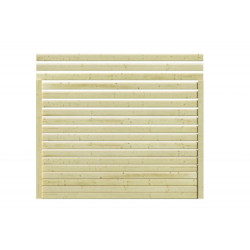 Paroi arrière en épicéa 250x200cm pour carport simple Karibu