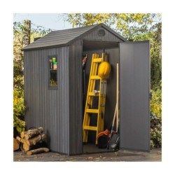 Abri de jardin en résine 2,2m² Darwin46 gris + plancher - Keter