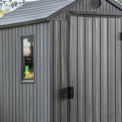 Abri de jardin en résine 2,2m² Darwin46 gris + plancher - Keter