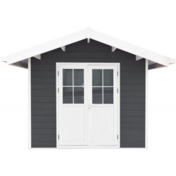 Abri premium composite double pente 7,78m² anthracite Woodlife Garden
