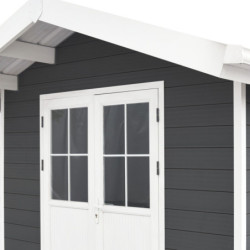 Abri premium composite double pente 7,78m² anthracite Woodlife Garden