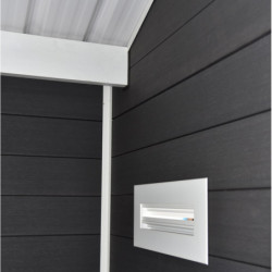 Abri premium composite double pente 7,78m² anthracite Woodlife Garden