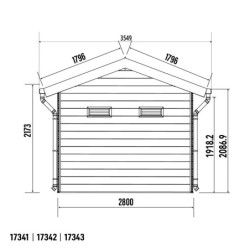 Abri premium composite double pente 7,78m² anthracite Woodlife Garden