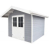 Abri premium composite double pente 7,78m² gris clair Woodlife Garden
