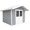 Abri premium composite double pente 7,78m² gris clair Woodlife Garden
