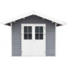 Abri premium composite double pente 7,78m² gris clair Woodlife Garden