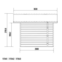 Abri premium composite double pente 7,78m² gris clair Woodlife Garden