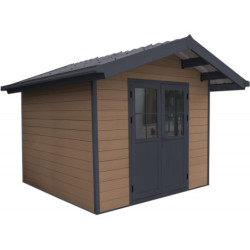 Abri premium composite double pente 7,78m² anthracite Woodlife Garden