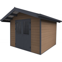 Abri premium composite double pente 7,78m² anthracite Woodlife Garden