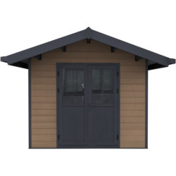 Abri premium composite double pente 7,78m² anthracite Woodlife Garden