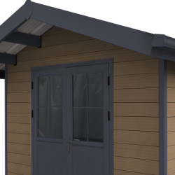 Abri premium composite double pente 7,78m² anthracite Woodlife Garden