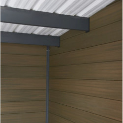 Abri premium composite double pente 7,78m² anthracite Woodlife Garden