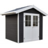 Abri premium bois composite double pente 5m² anthracite Woodlife Garden