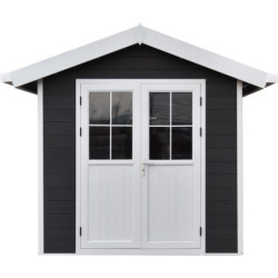 Abri premium bois composite double pente 5m² anthracite Woodlife Garden