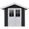 Abri premium bois composite double pente 5m² anthracite Woodlife Garden