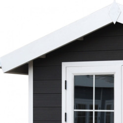 Abri premium bois composite double pente 5m² anthracite Woodlife Garden
