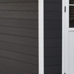 Abri premium bois composite double pente 5m² anthracite Woodlife Garden