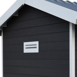 Abri premium bois composite double pente 5m² anthracite Woodlife Garden
