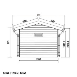 Abri premium bois composite double pente 5m² anthracite Woodlife Garden