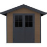 Abri premium bois composite double pente 5m² marron Woodlife Garden