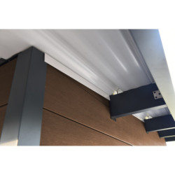 Abri premium bois composite double pente 5m² marron Woodlife Garden