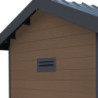Abri premium bois composite double pente 5m² marron Woodlife Garden