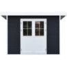 Abri toit plat en composite couleur anthracite 4,41m² porte alu Woodlife Garden