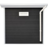 Abri toit plat en composite couleur anthracite 4,41m² porte alu Woodlife Garden